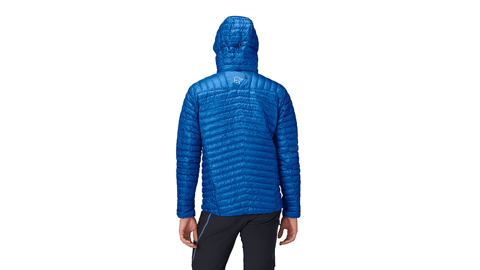 Norrona Trollveggen Superlight Down800 Hooded Jacket - Mens, Skydiver, Large, 1614-24-2336-L
