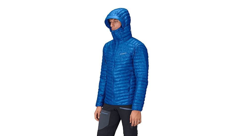 Norrona Trollveggen Superlight Down800 Hooded Jacket - Mens, Skydiver, Large, 1614-24-2336-L