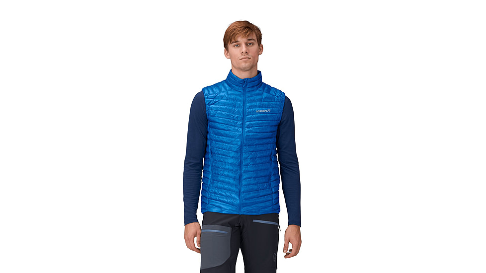 Norrona Trollveggen Superlight Down800 Vest - Mens, Skydiver, Small, 1615-24-2336-S