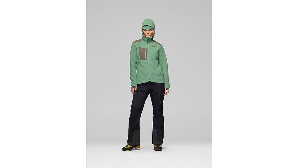 Norrona Trollveggen Warm3 Zip Hood - Womens, Dark Ivy, Medium, 1681-25-3886-M