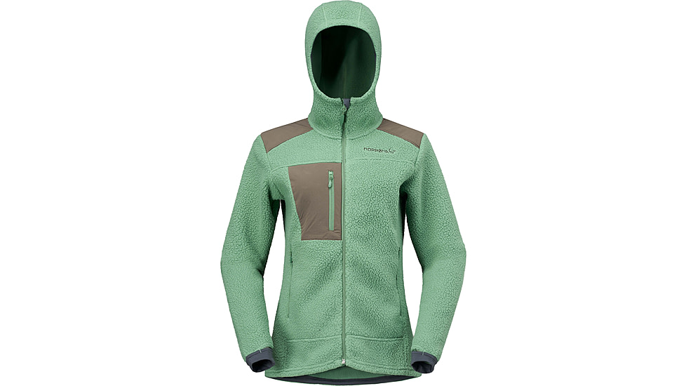 Norrona Trollveggen Warm3 Zip Hood - Womens, Dark Ivy, Medium, 1681-25-3886-M