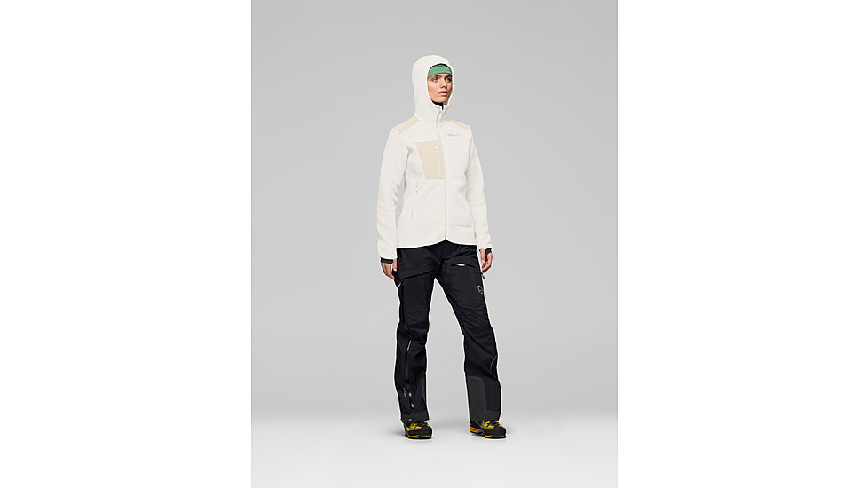 Norrona Trollveggen Warm3 Zip Hood - Womens, Whisper White, Small, 1681-25-9911-S