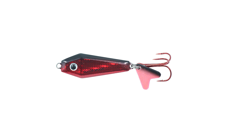 Northland Fishing Tackle Buck-Shot Coffin Spoon, Super-Glo Redfish, 1/4 oz, NL-BRCS4-93