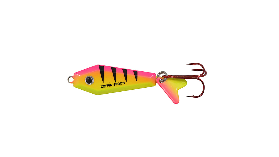 Northland Fishing Tackle Buck-Shot Coffin Spoon, UV Bubblegum, 1/4 oz, NL-BRCS4-106