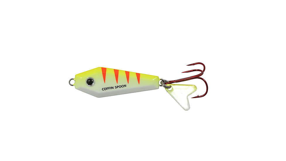 Northland Fishing Tackle Buck-Shot Coffin Spoon, UV Electric Perch, 3/8 oz, NL-BRCS5-60