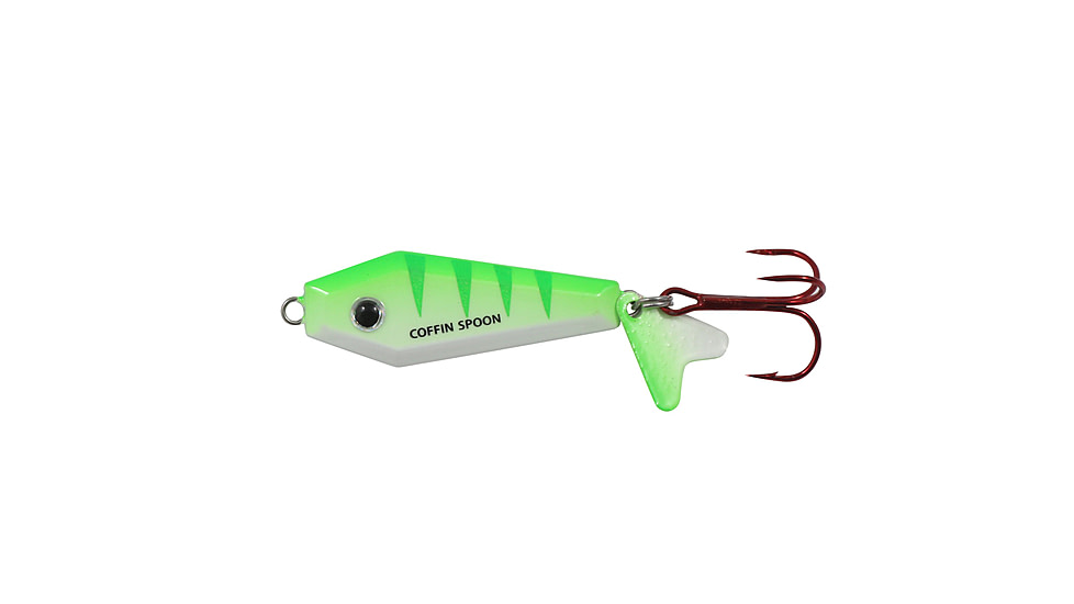 Northland Fishing Tackle Buck-Shot Coffin Spoon, UV Glo Perch, 3/8 oz, NL-BRCS5-220