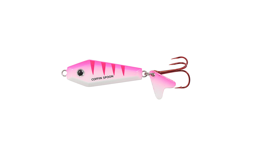 Northland Fishing Tackle Buck-Shot Coffin Spoon, UV Pink Tiger, 1/4 oz, NL-BRCS4-26