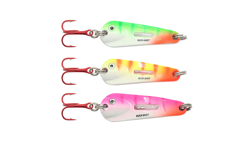 Northland Fishing Tackle Buck-Shot Flutter Spoon, P Tgr, Perch, Elc Perch, 1/8 oz, NL-BRFS3K-3-99