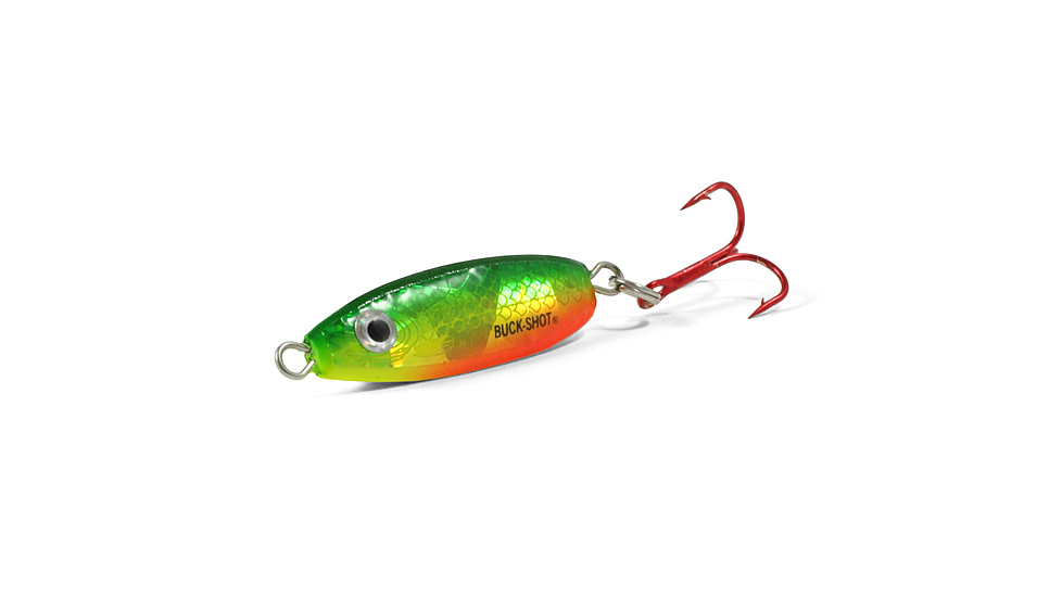 Northland Fishing Tackle Buck-Shot Rattle Spoon, S-Glo Firetiger, 3/4 oz, NL-BRS7-22