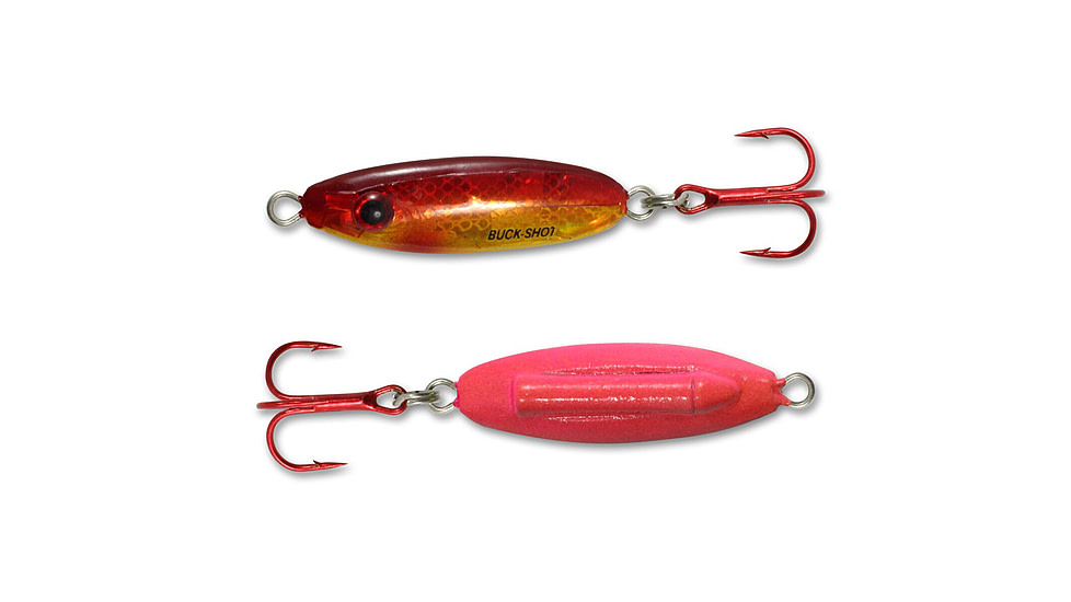 Northland Fishing Tackle Buck-Shot Rattle Spoon, S-Glo Goldfish, 3/4 oz, NL-BRS7-29