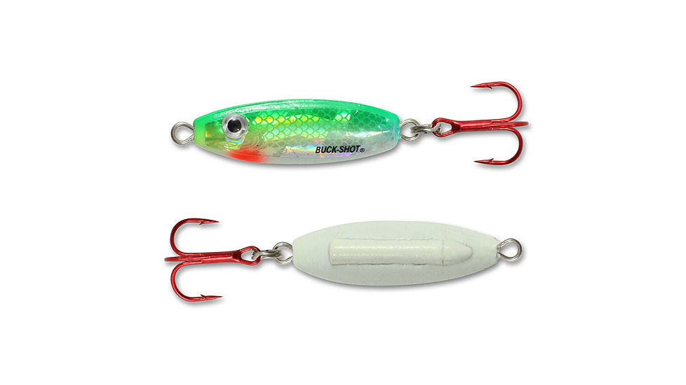 Northland Fishing Tackle Buck-Shot Rattle Spoon, S-Glo Perch, 3/4 oz, NL-BRS7-20