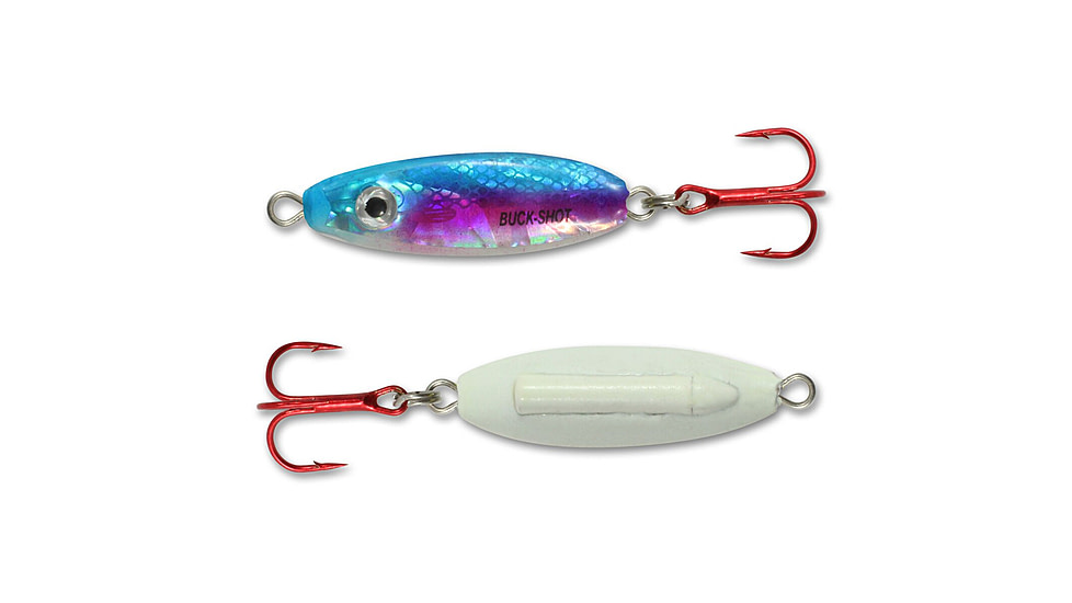 Northland Fishing Tackle Buck-Shot Rattle Spoon, S-Glo Rainbow, 1/2 oz, NL-BRS6-25