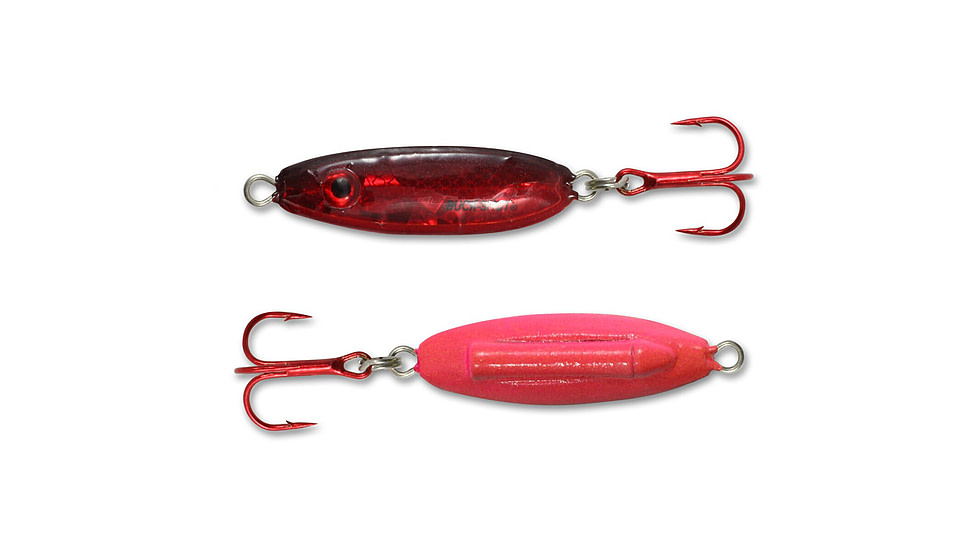 Northland Fishing Tackle Buck-Shot Rattle Spoon, S-Glo Redfish, 3/8 oz, NL-BRS5-93