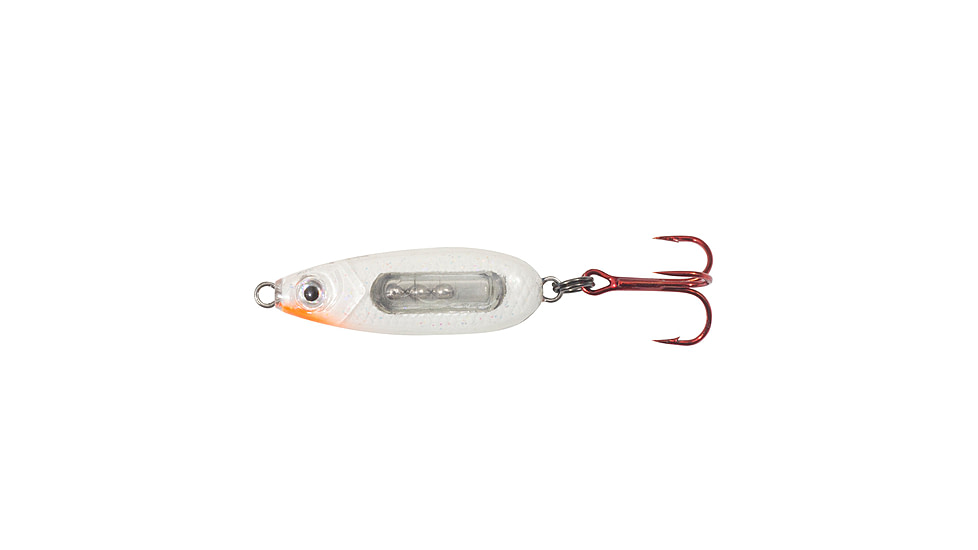 Northland Fishing Tackle Glass Buck-Shot Spoon, Glo White, 1/4 oz, NL-GBRS4-13