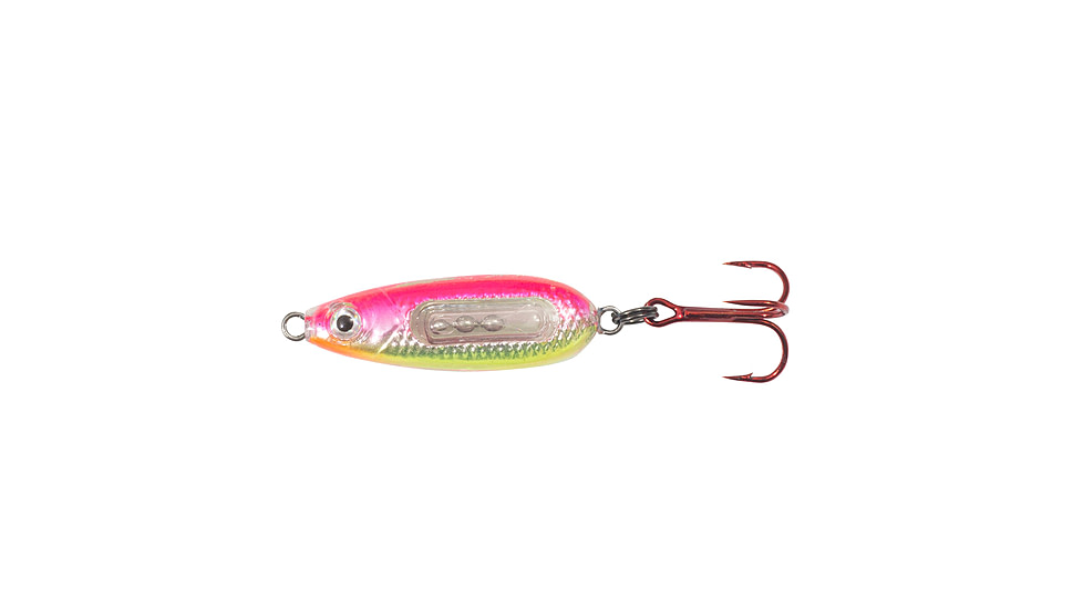 Northland Fishing Tackle Glass Buck-Shot Spoon, Pink Silver, 1/4 oz, NL-GBRS4-611