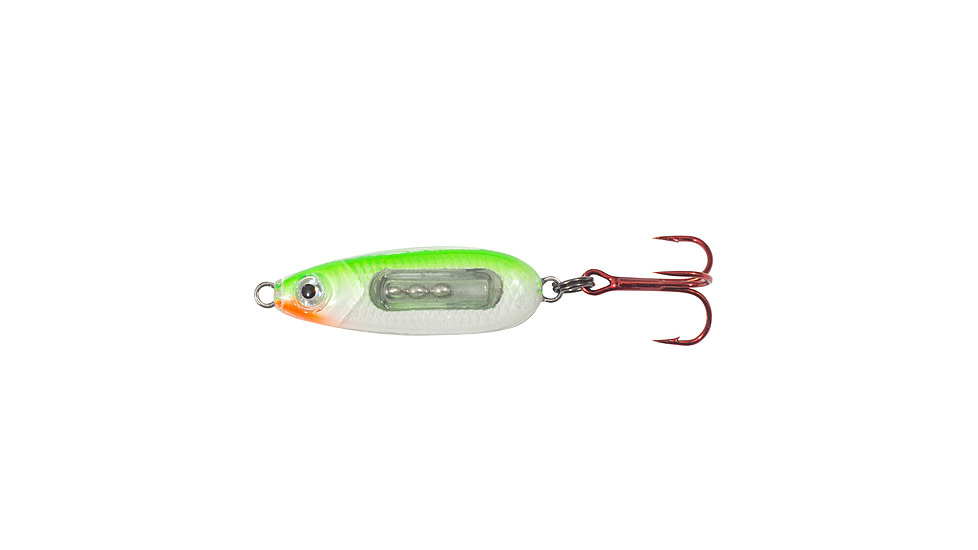 Northland Fishing Tackle Glass Buck-Shot Spoon, Super-Glo Perch, 1/4 oz, NL-GBRS4-20
