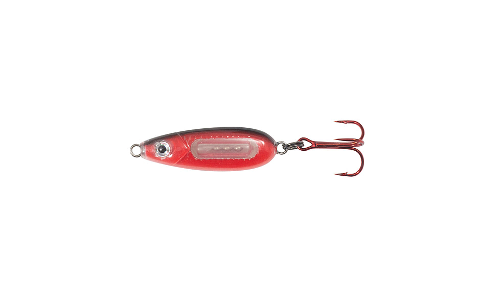Northland Fishing Tackle Glass Buck-Shot Spoon, Super-Glo Redfish, 1/4 oz, NL-GBRS4-93