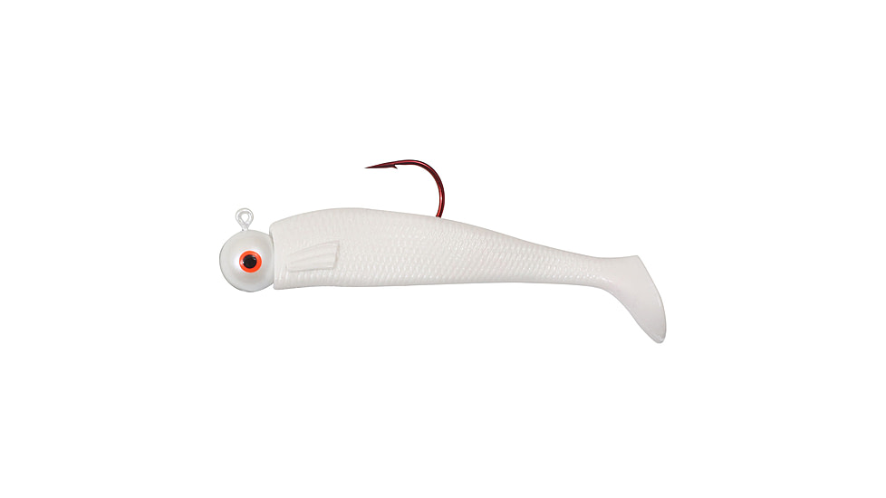 Northland Fishing Tackle Swimbait Rigged Gum-Ball Jig, White, 1/16oz, NL-GBJSR2-1