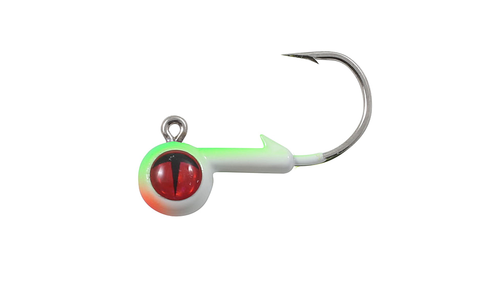 Northland Fishing Tackle Tungsten Short Shank Jig, 2 Card, Glo Watermelon, 1/8oz, NL-TEBJS3-1315