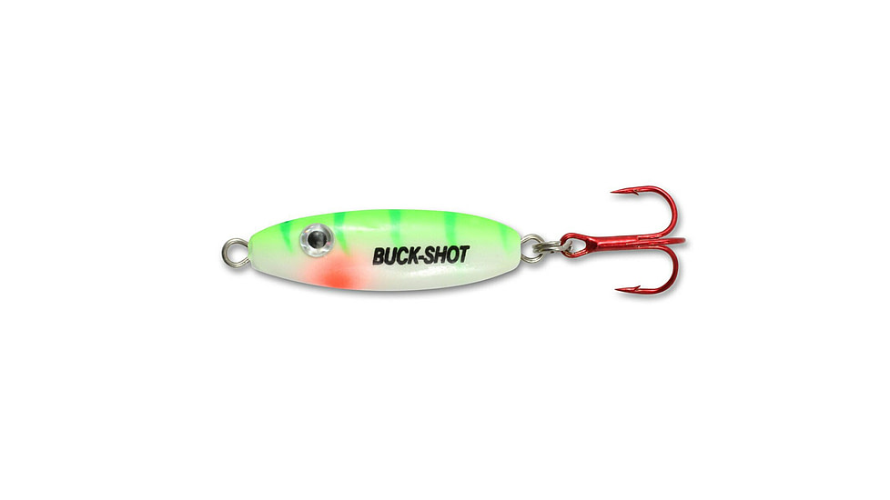 Northland Fishing Tackle UV Buck-Shot Spoon, Glo Perch, 1/8 oz, NL-BRUVS3-20