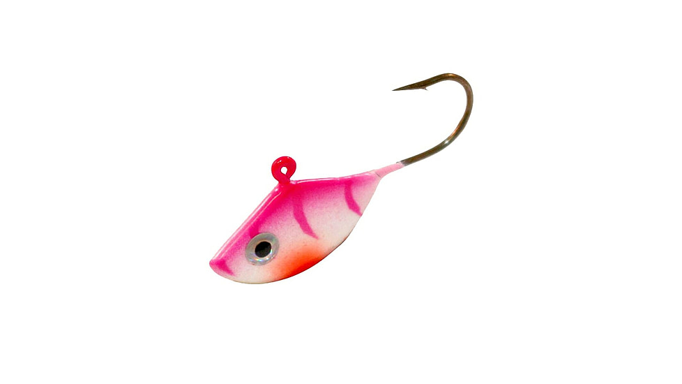 Northland Fishing Tackle UV Forage Minnow Jig, Pink Tiger, 1/16 oz, NL-FMUVJ8-26