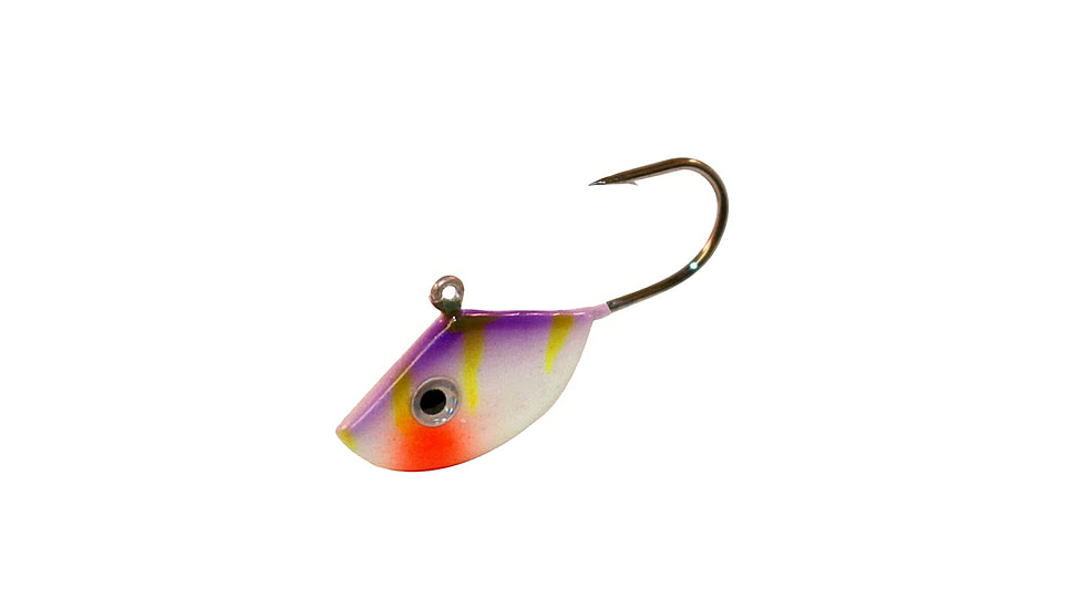 Northland Fishing Tackle UV Forage Minnow Jig, Purple Tiger, 1/8 oz, NL-FMUVJ6-46