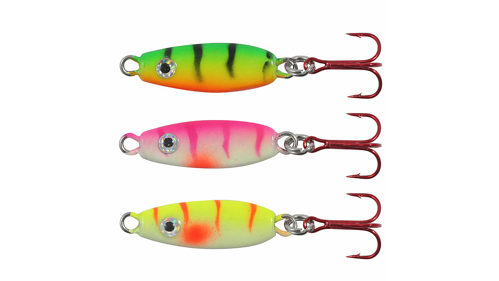 Northland Fishing Tackle UV Forage Minnow Spoon, Ft/Pink T/Elec Perch, 1/8 oz, NL-FMUVS3K-3-99