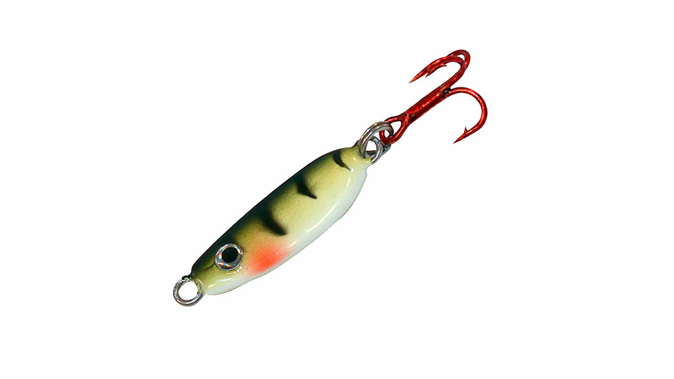 Northland Fishing Tackle UV Forage Minnow Spoon, Green Perch, 1/8 oz, NL-FMUVS3-23