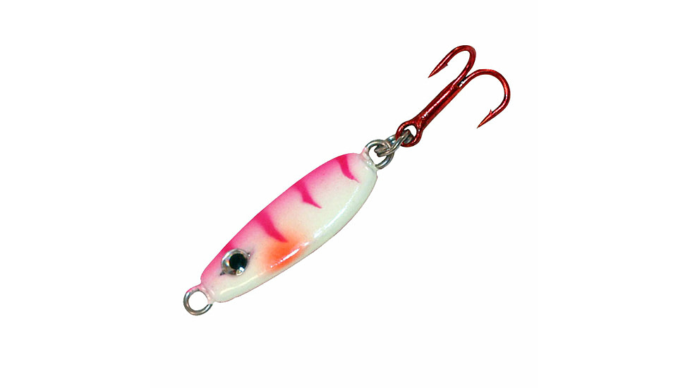 Northland Fishing Tackle UV Forage Minnow Spoon, Pink Tiger, 1/8 oz, NL-FMUVS3-26