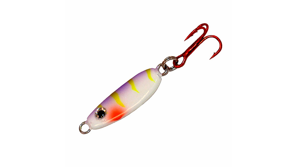 Northland Fishing Tackle UV Forage Minnow Spoon, Purple Tiger, 1/4 oz, NL-FMUVS4-46