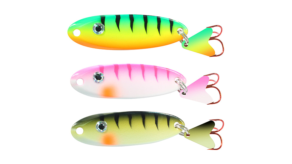 Northland Fishing Tackle UV Macho Minnow Spoon, Firetgr, Green P, E Perch, 1/4 oz, NL-MOMUV4K-3-99