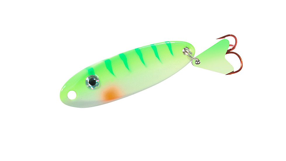 Northland Fishing Tackle UV Macho Minnow Spoon, UV Glo Perch, 1/4 oz, NL-MOMUV4-20