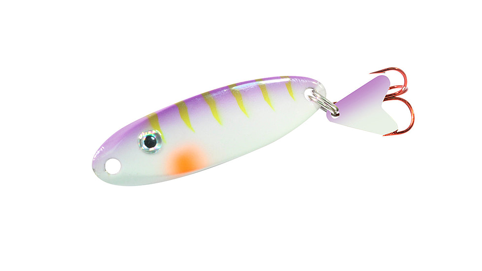 Northland Fishing Tackle UV Macho Minnow Spoon, UV Purple Tiger, 1/4 oz, NL-MOMUV4-46