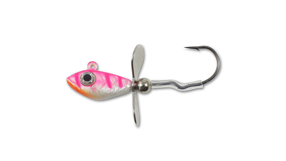 Northland Fishing Tackle UV Whistler Jig, UV Pink Tiger, 3/8oz, NL-WH5UV-26