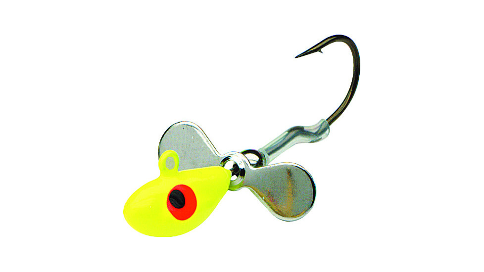 Northland Whistler Jig w/Propeller Blade, 1/8 Oz, 2/Cd Chartreuse, WH3-10