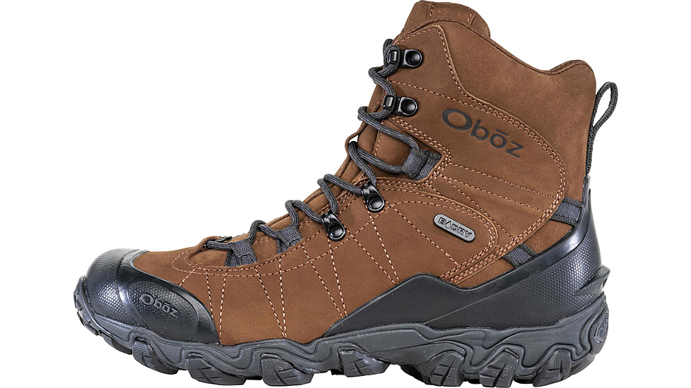 Oboz Bridger 8in Insulated B-DRY Winter Boots - Mens, Wide, Grizzly, 8 US, 82001-916-8-Wide