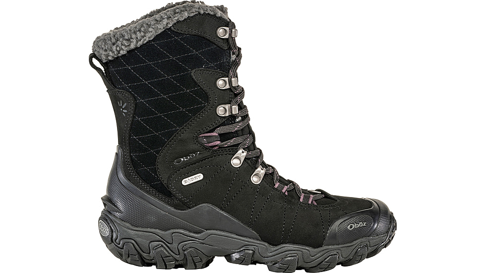 Oboz Bridger 9in Insulated B-DRY Winter Boots - Womens, Wide, Black Sea, 8 US, 82802-189-8-Wide