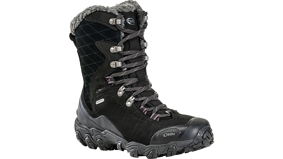 Oboz Bridger 9in Insulated B-DRY Winter Boots - Womens, Wide, Black Sea, 8 US, 82802-189-8-Wide