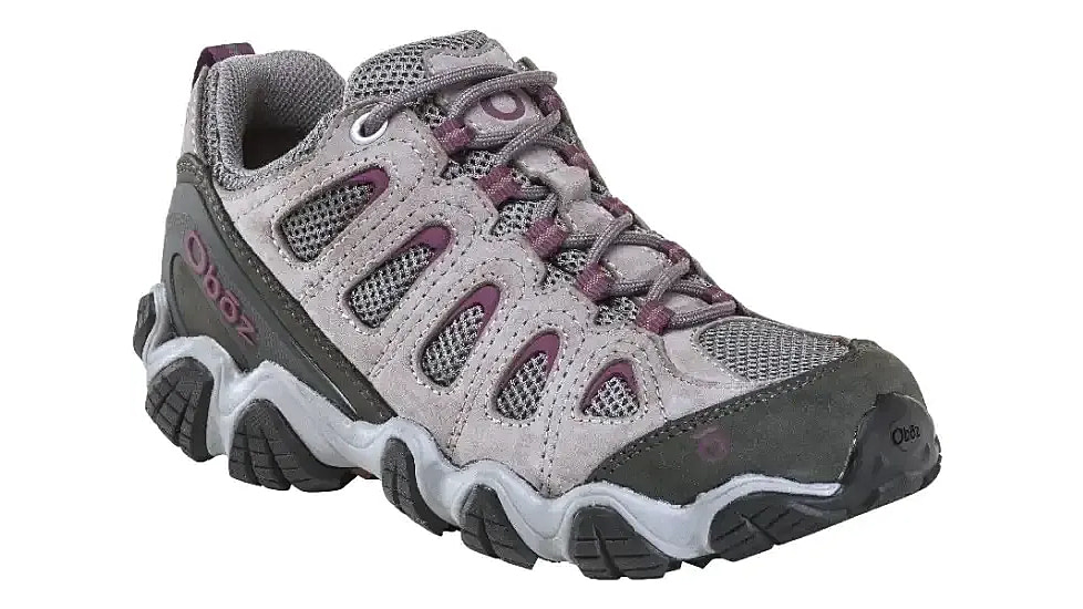 Oboz Sawtooth II Low B-DRY Hiking Shoes - Womens, Pewter/Violet, 6.5, 23402-1028-6.5