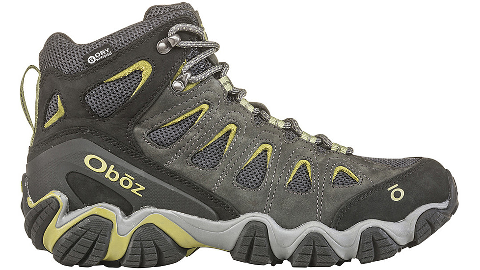 Oboz Sawtooth II Mid B-DRY Hiking Shoes - Mens, Dark Shadow / Woodbine Green, 9, Wide, 23701-DkSh/WdGrn-9-Wide