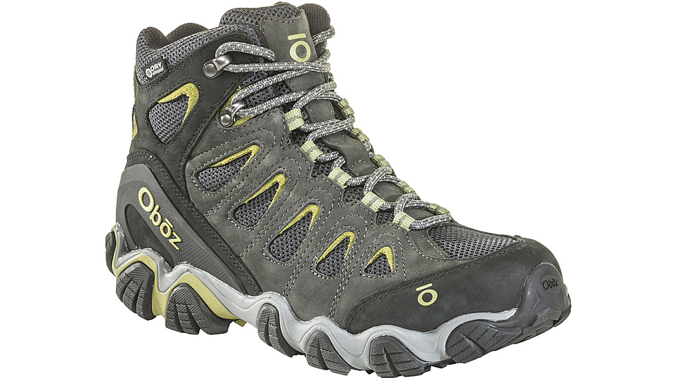 Oboz Sawtooth II Mid B-DRY Hiking Shoes - Mens, Dark Shadow / Woodbine Green, 9, Wide, 23701-DkSh/WdGrn-9-Wide