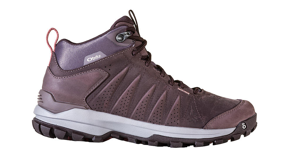 Oboz Sypes Mid Leather B-DRY Hiking Shoes - Womens, Wide, Peppercorn, 7, 77102-PPC-7-Wide