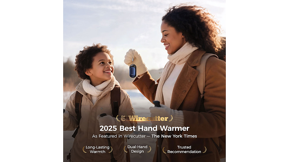 Ocoopa UT3 Liteplus Magnetic Rechargeable Hand Warmers, Blue on Black, UT3053-BU-BK-Plus