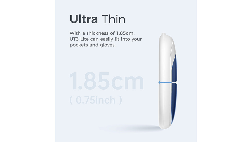 Ocoopa UT3 Liteplus Magnetic Rechargeable Hand Warmers, Blue on White, UT3053-BU-WH-Plus