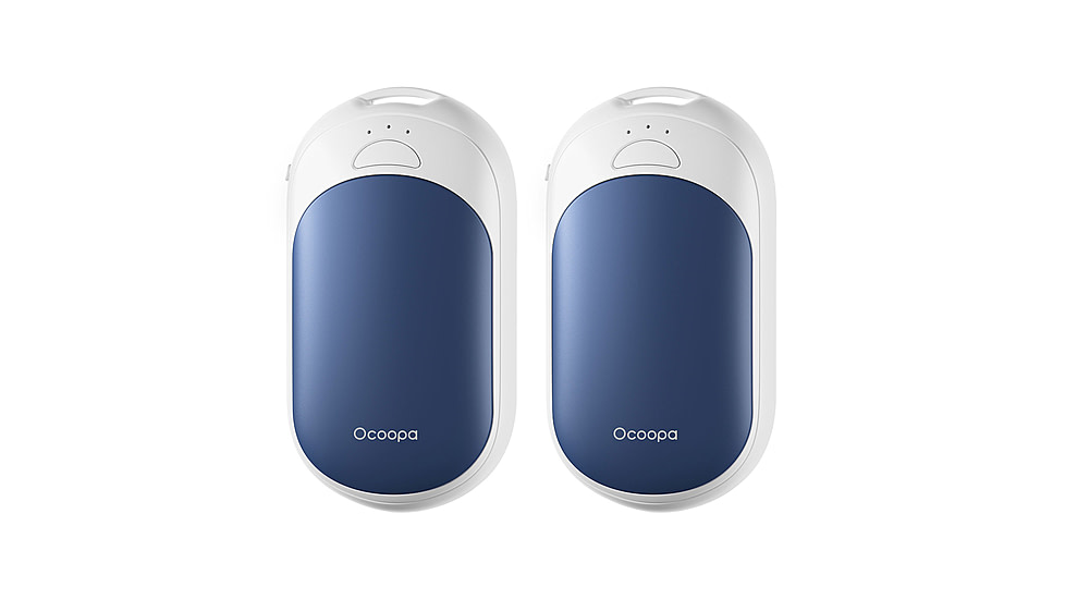 Ocoopa UT3 Liteplus Magnetic Rechargeable Hand Warmers, Blue on White, UT3053-BU-WH-Plus
