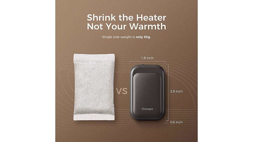 Ocoopa UT4 Young Plus Hand Warmer Rechargeable, Black on Black, UT3056-BK-BK-Plus