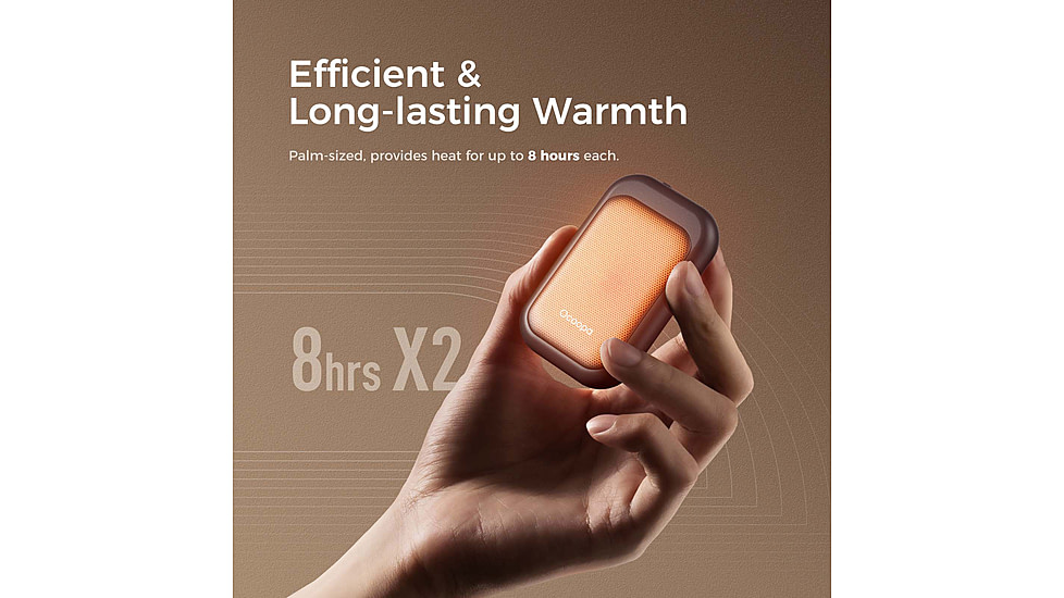 Ocoopa UT4 Young Plus Hand Warmer Rechargeable, Black on Black, UT3056-BK-BK-Plus