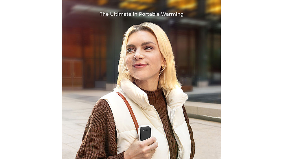 Ocoopa UT4 Young Plus Hand Warmer Rechargeable, Black on White, UT3056-BK-WH-Plus