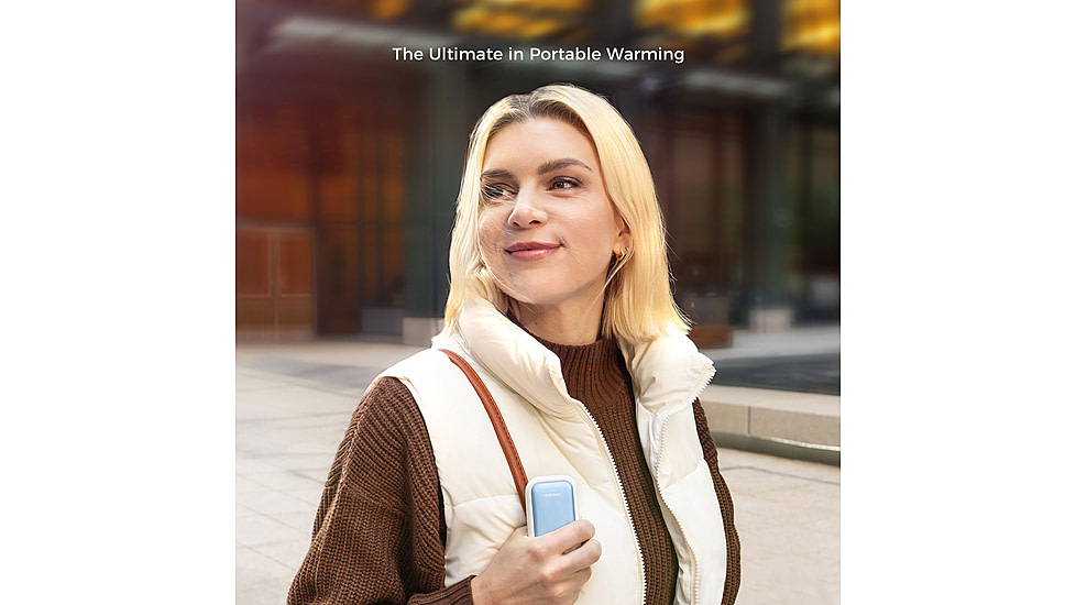 Ocoopa UT4 Young Plus Hand Warmer Rechargeable, Blue on White, UT3056-BU-WH-Plus