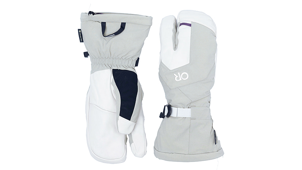 Outdoor Research Arete Modular Gore-Tex 3-Finger Gloves, Pro Khaki/Oyster, Large, 3221532800008